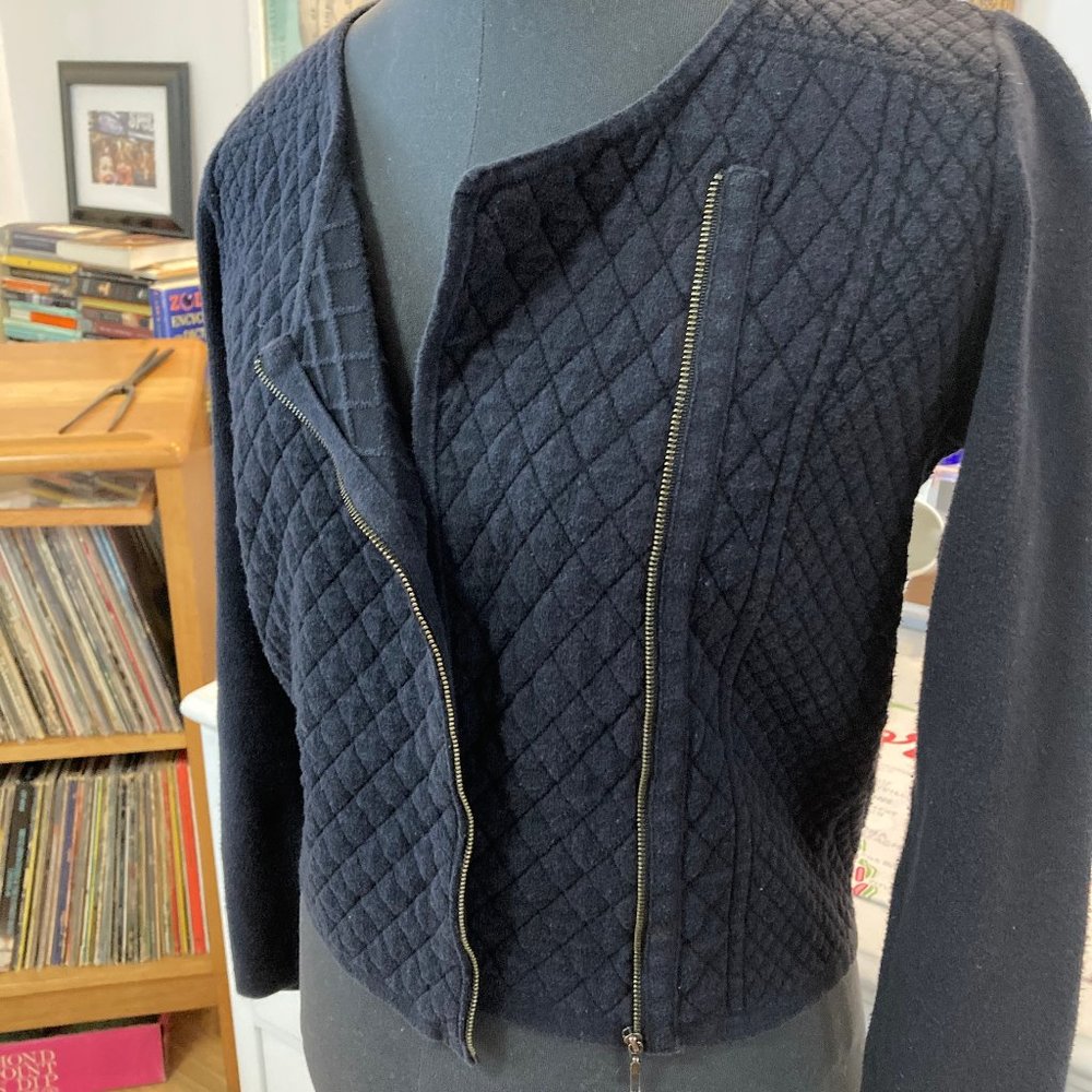 Knit Moto-Style Sweater